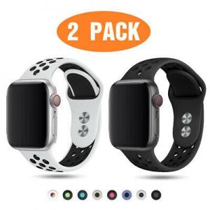 h.a.marketing תכשיטים רצועת להקת ספורט סיליקון 2 חבילה עבור Apple Watch 6 5 4 3 38/40/42/44 מ"מ iWatch SE